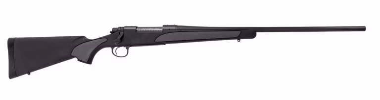 remington 700 rifle with white background